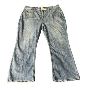 NWT J. Crew Mid Rise Flare Crop Womens Jeans Blue Denim All Day Stretch‎ 32P